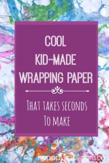 Quick and easy homemade wrapping paper for kids to make