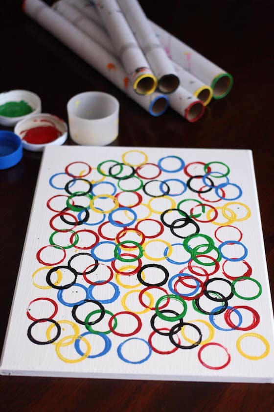 supplies for olympic rings art project