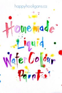 Homemade Liquid Watercolours made from dried up markers