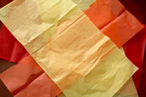 orange red and yellow tissue paper