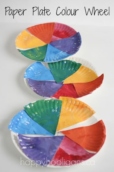 Paper plate colour wheel for kids - Happy Hooligans 