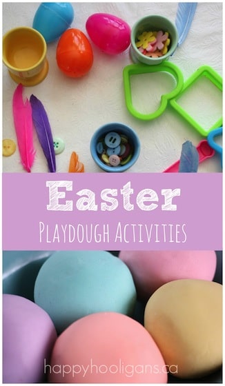 supplies for Easter playdough activités