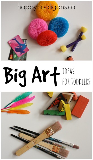 Big Art Ideas for Toddlers - lots of painting activities for toddlers