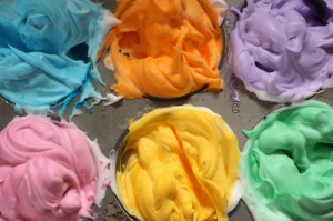 Shaving Cream and Food Colouring Paint