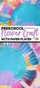 preschool flower paper plate
