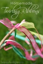 Homemade Twirling Ribbon Sticks in 5 minutes - Happy Hooligans