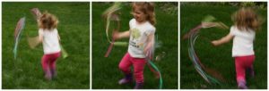 Homemade Twirling Ribbon Sticks in 5 minutes - Happy Hooligans