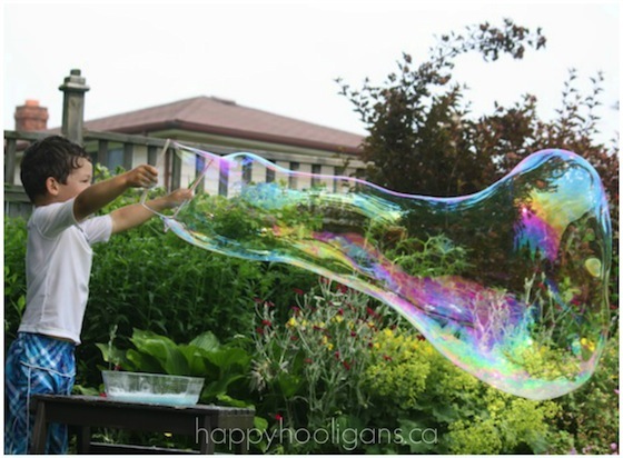 Giant Homemade Bubbles Science Activity