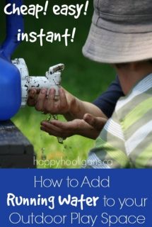 How to add water to an outdoor play space