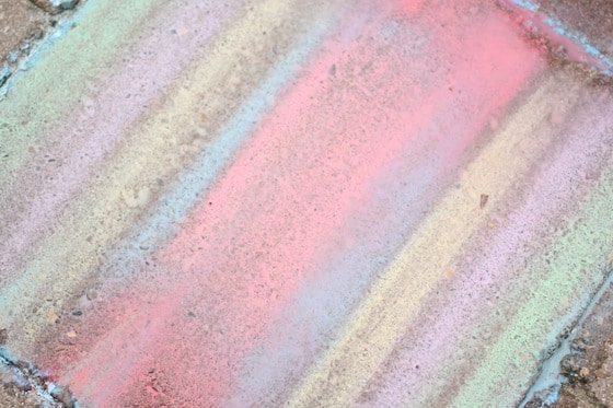 creating watercolour images with chalk and water