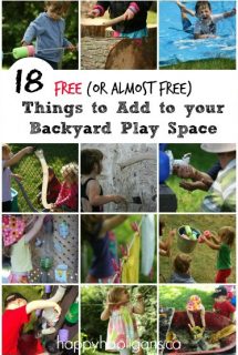 18 free things to add to a backyard play space