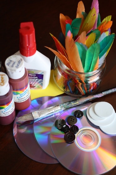 supplies for cd owl craft