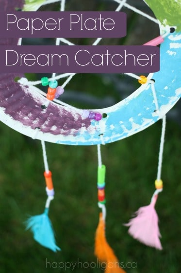 paper plate dream catcher craft for preschoolers