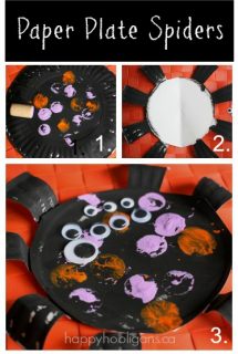 Paper Plate Spider Craft for Halloween