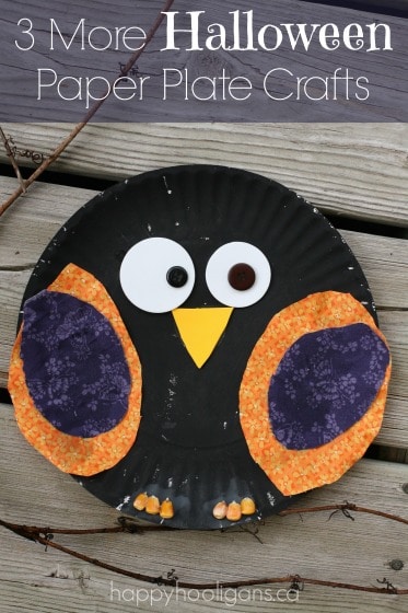 3 paper plate crafts for halloween