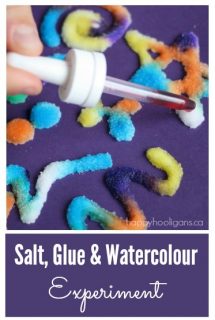 Art with salt glue and watercolours