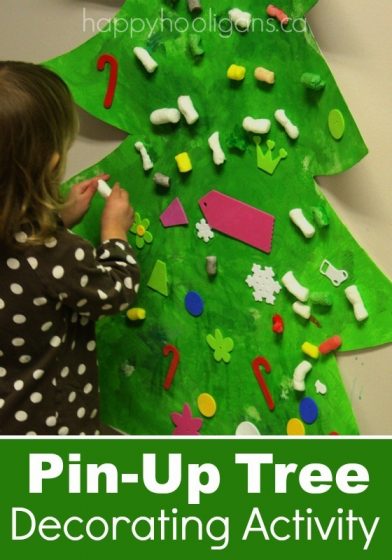 DIY Christmas Tree Decorating Activity for Toddlers and Preschoolers