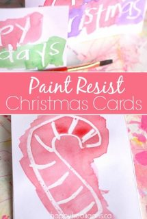 Paint Resist Christmas Cards