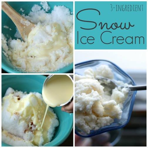 How to make snow ice cream step by step