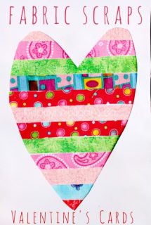 Valentines craft for kids to make with fabric scraps