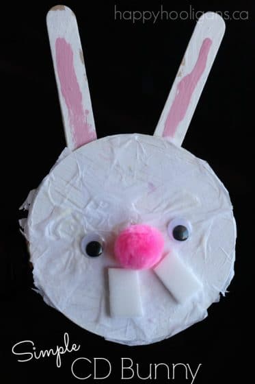 CD Bunny Craft for Preschoolers and Toddlers