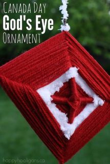 Gods Eye Weaving Craft for Canada Day