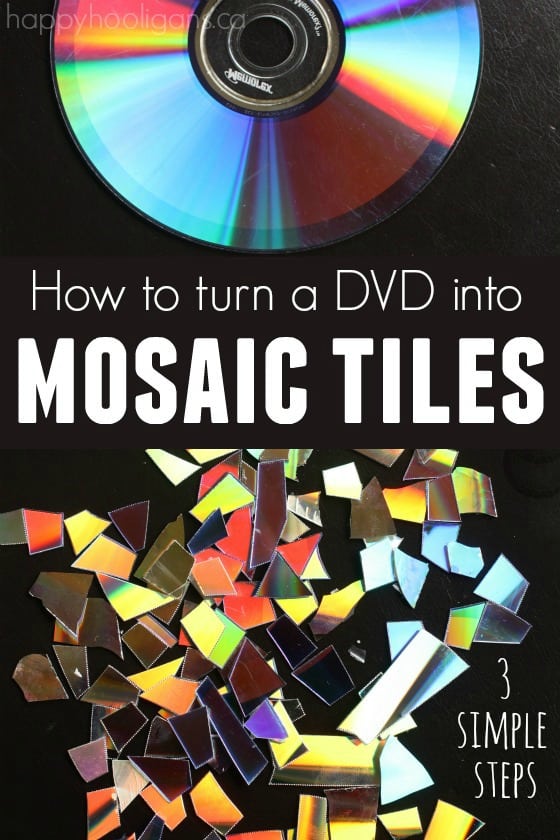 How to Make Mosaic Tiles from a CD or DVD - Happy Hooligans