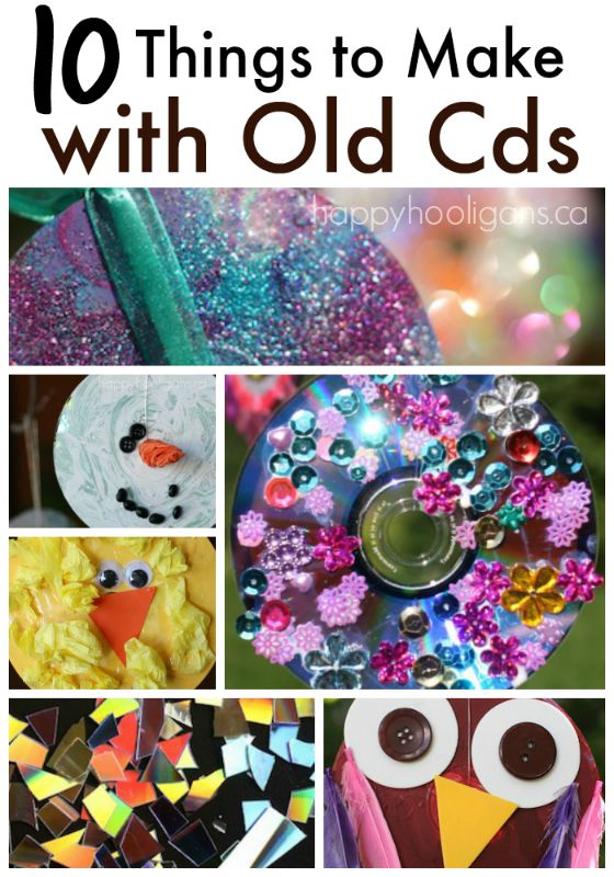 10 Terrific Crafts to Make with Old, Scratched CDs and DVDs - Happy Hooligans 