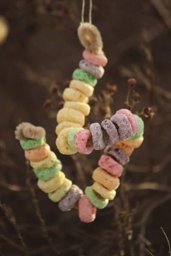 pipe cleaner and fruit loops activity