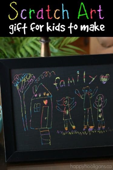 Scratch Art Family Portrait for Kids to Make - Happy Hooligans