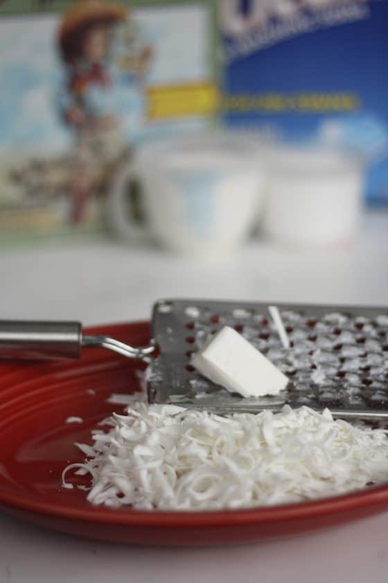 Grated Ivory soap, Borax and washing soda for homemade liquid laundry detergent