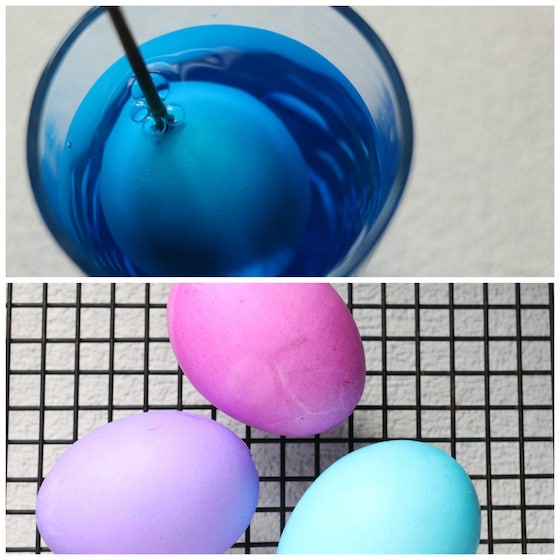 How to dye eggs with food coloring and vinegar