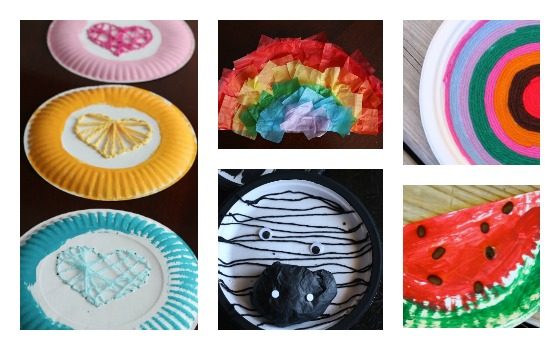 paper plate crafts for letters R Y W and Z