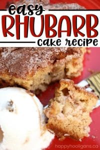 Easy Rhubarb Cake from Scratch