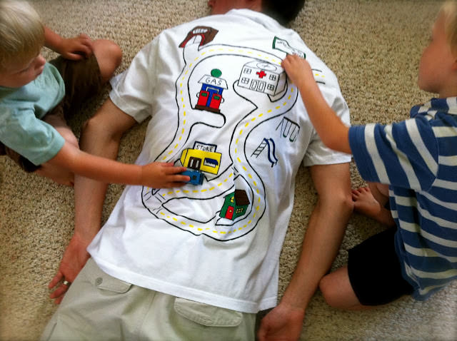 tee shirt with roads for father's day gift