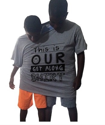 Get Along Tee Shirt to encourage siblings to get along