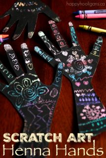 Scratch Art Henna Hands Craft for Kids - Happy Hooligans