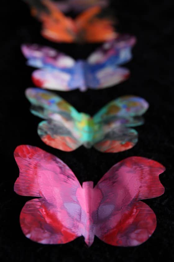5 painted butterflies