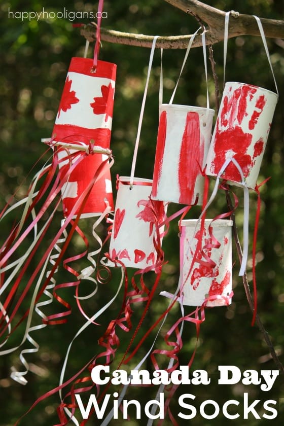Canada Day Windsock craft - Happy Hooligans