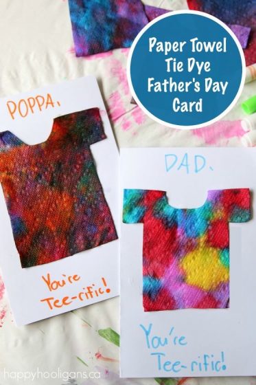 Tie Dye Tee Shirt Father's Day Cards