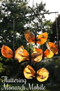 Fluttering Monarch Butterfly Mobile for Kids to Make - Happy Hooligans