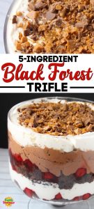 Black Forest Trifle 5 ingredients long pin
