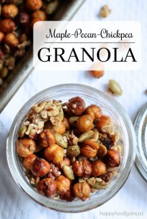 Homemade Granola with Chickpeas, Pecans and Maple - Happy Hooligans