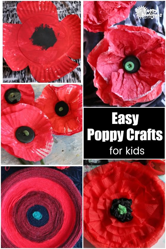 Easy Poppy Crafts for Kids - Happy Hooligans 