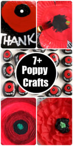 long pin image for poppy crafts round up