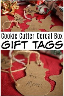 Cookie Cutter Cereal Box Gift Tags