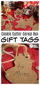 Cookie Cutter Cereal Box Gift Tags - Long Pin