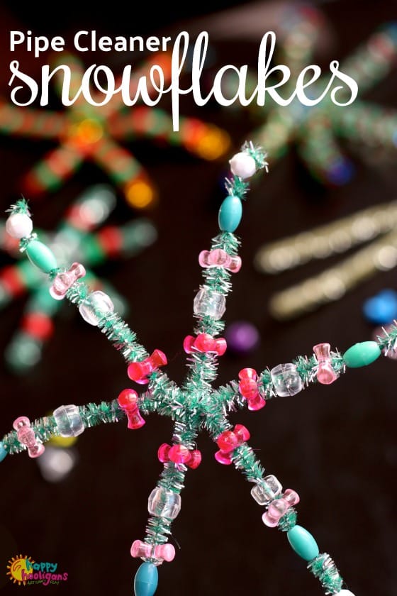 Easy Pipe Cleaner Snowflakes for Kids to Make - Happy Hooligans