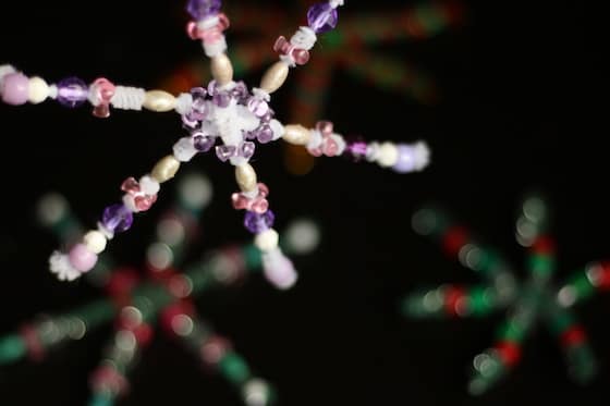 pipe cleaner snowflake ornaments for kids
