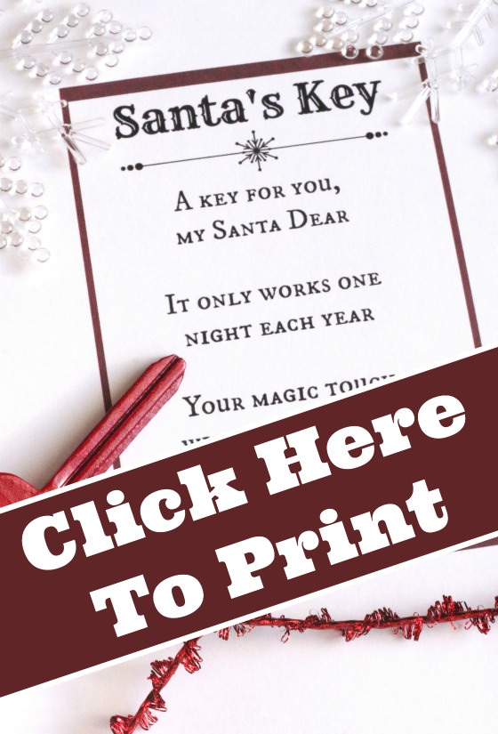 Free Printable Santa S Magic Key Poem Template Printable Templates